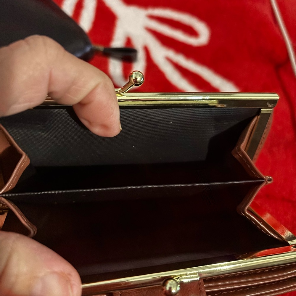 Buxton Brown Women's Wallet with Gold Accents